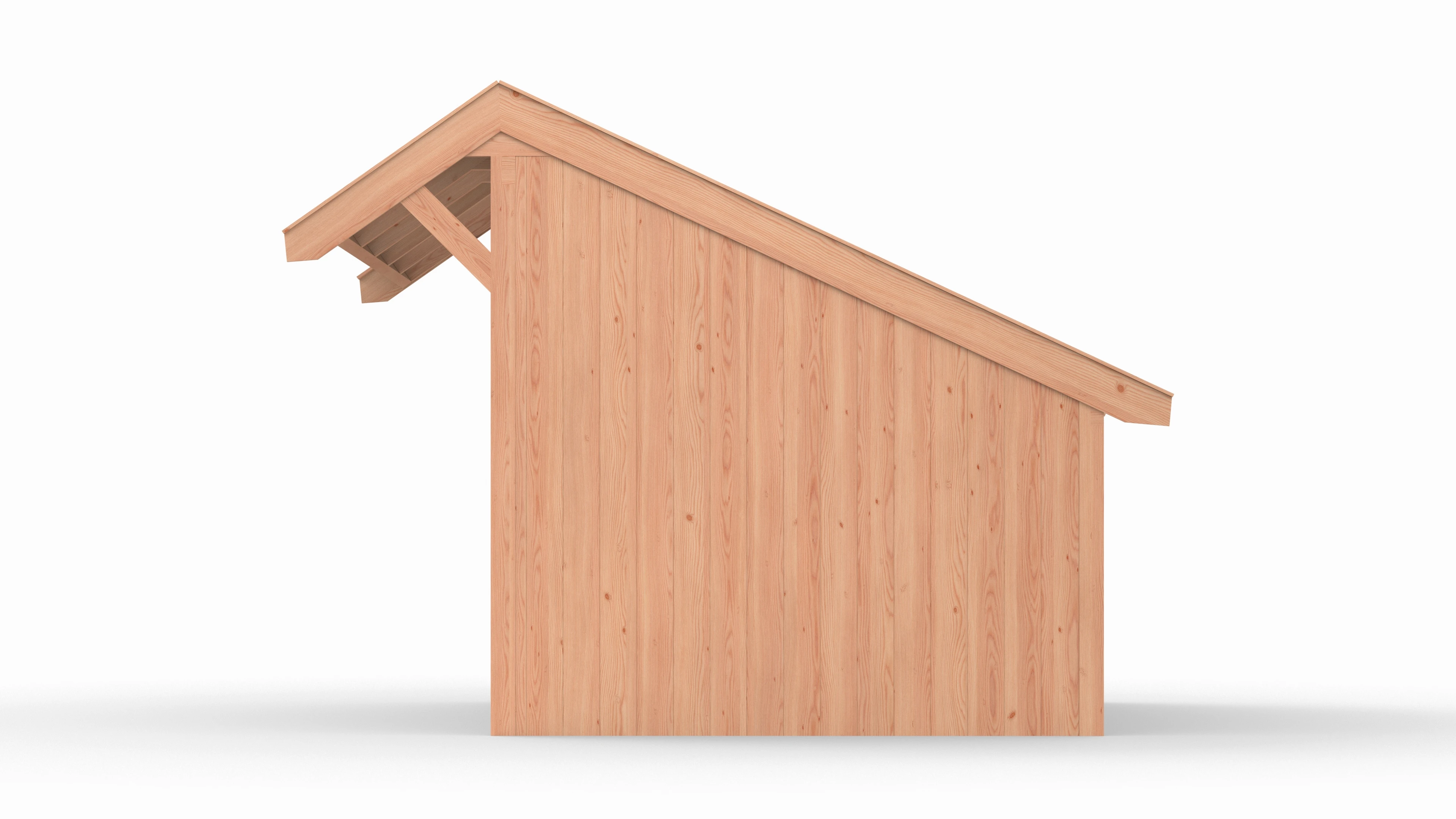 Douglas kapschuur, 400 x 300, met achterwand en twee zijwanden, Westwood Comfort - Afbeelding 5